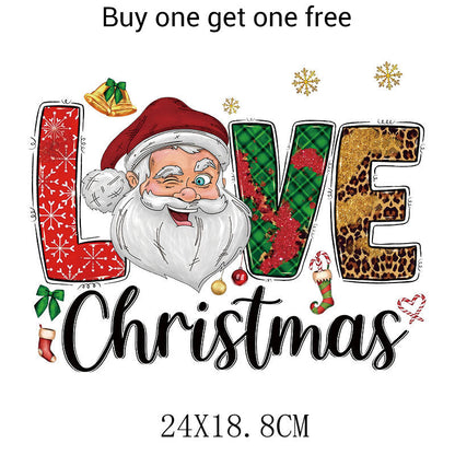 Christmas Themed Heat Transfer Sticker