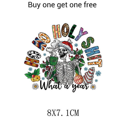 Christmas Themed Heat Transfer Sticker