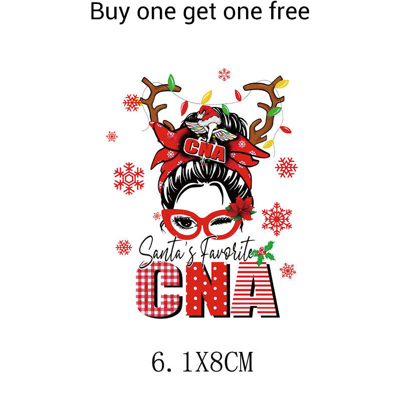 Christmas Themed Heat Transfer Sticker