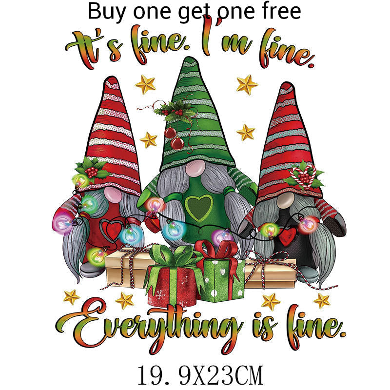 Christmas Themed Heat Transfer Sticker