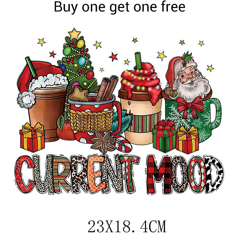 Christmas Themed Heat Transfer Sticker