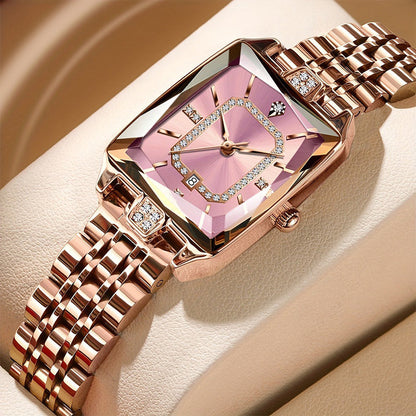 Women's Square Rhinestone Quartz Watch