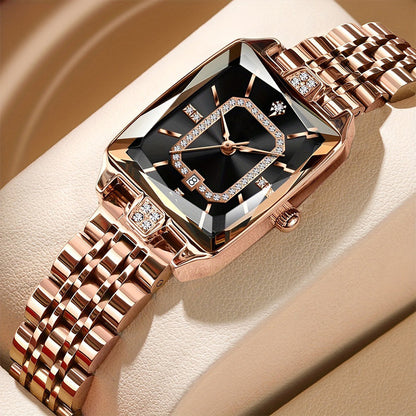 Women's Square Rhinestone Quartz Watch