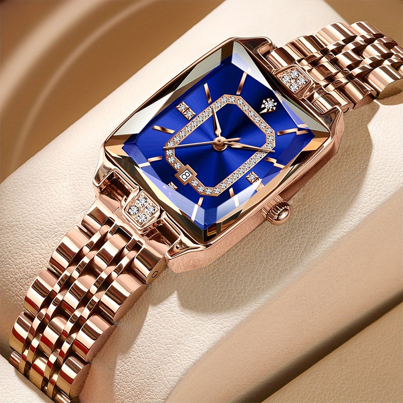 Women's Square Rhinestone Quartz Watch