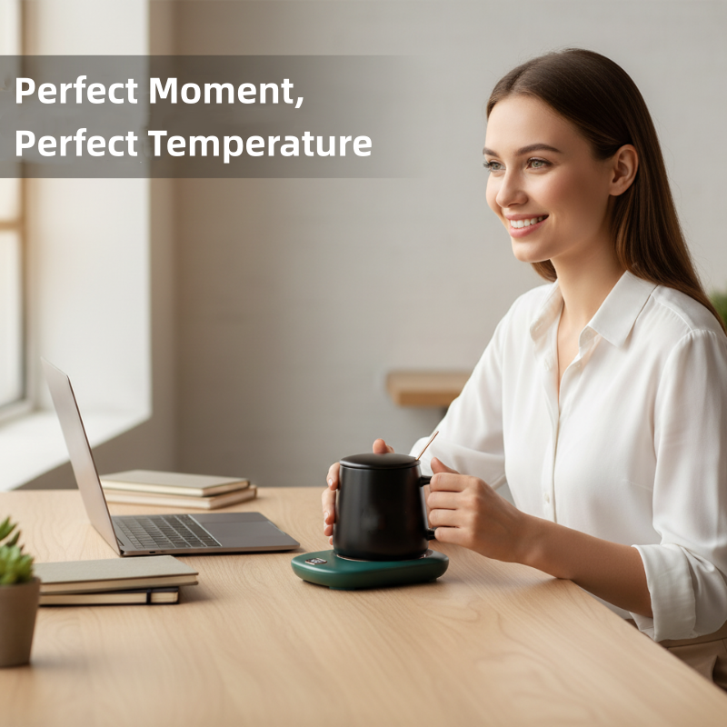 Smart Digital Display Heated Coaster