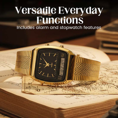 LIEBIG Roman Retro Dual System Multi-Function Digital Sports Watch