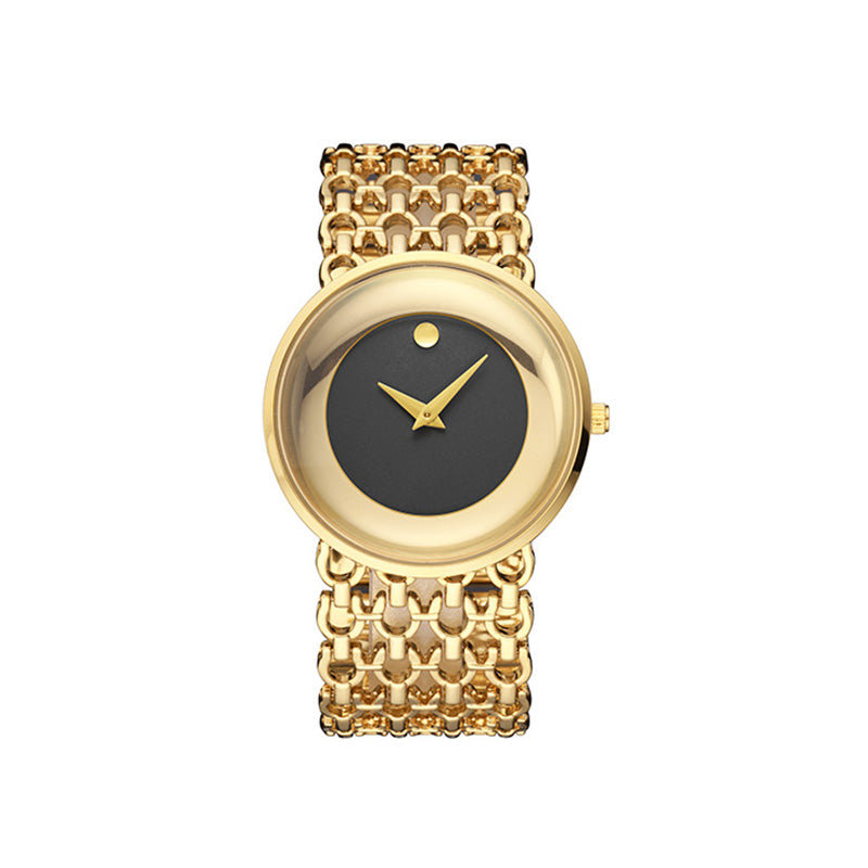Luxury Round Bracelet Watch Fashionable Women's Wristwatch