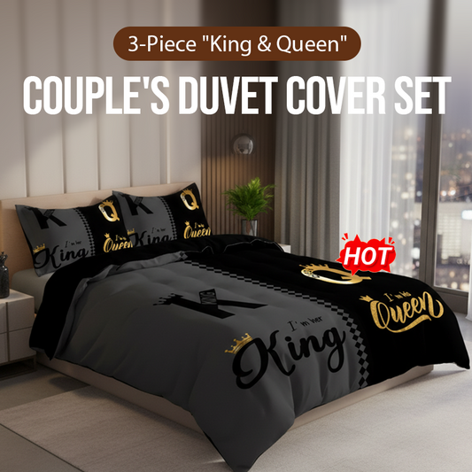 🥂 New Year, New Style: 50% Off Everything! 👑 King & Queen Duvor Cover Set – 3-Piece Luxury, Soft Brushed Fabric & Easy Care 🏰✨