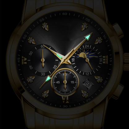 Men's Multifunction Chronograph Watch with Calendar