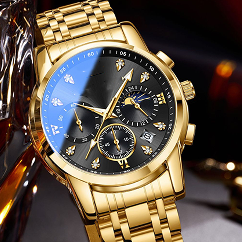 Men's Multifunction Chronograph Watch with Calendar