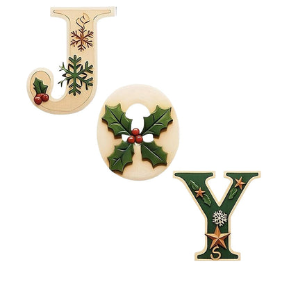 Christmas Wooden Wall Decor Letter Sign - HOME/JOY