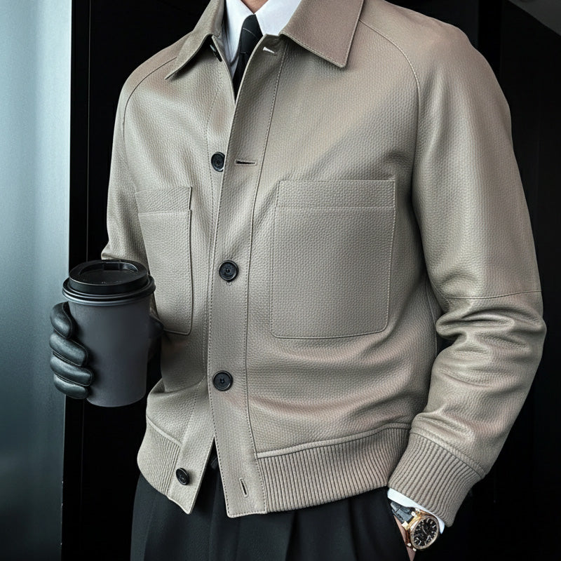 ⏰Black Friday Sale 50% OFF💥💥Men's Classic Faux Leather Jacket
