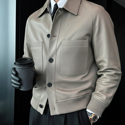 ⏰Black Friday Sale 50% OFF💥💥Men's Classic Faux Leather Jacket