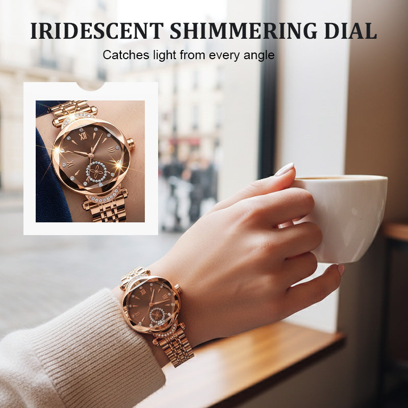 ✨🎅Last-Minute Christmas Offers 🎄⏰Elegant Iridescent Dial Waterproof Women's Quartz Watch