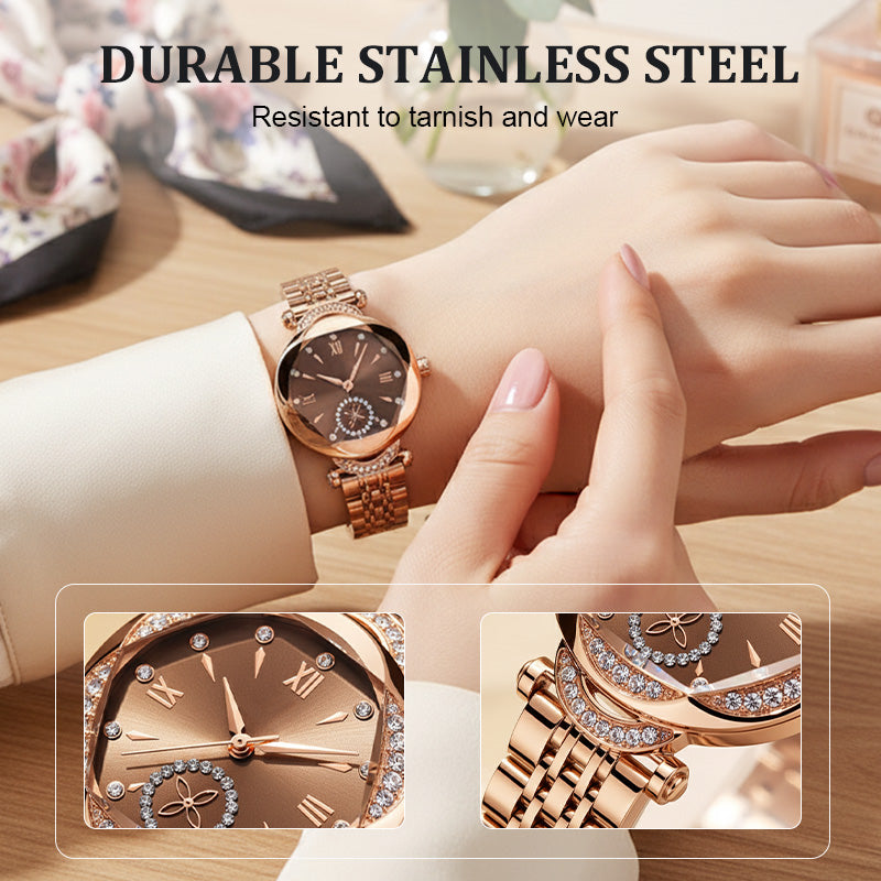 ✨🎅Last-Minute Christmas Offers 🎄⏰Elegant Iridescent Dial Waterproof Women's Quartz Watch