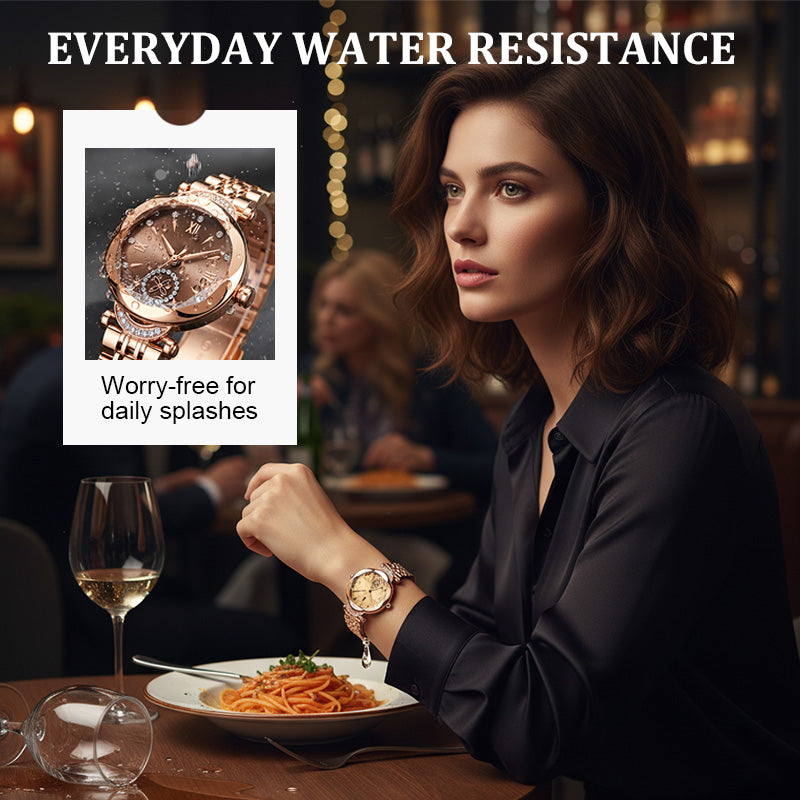 ✨🎅Last-Minute Christmas Offers 🎄⏰Elegant Iridescent Dial Waterproof Women's Quartz Watch