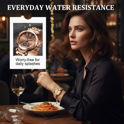 ✨🎅Last-Minute Christmas Offers 🎄⏰Elegant Iridescent Dial Waterproof Women's Quartz Watch