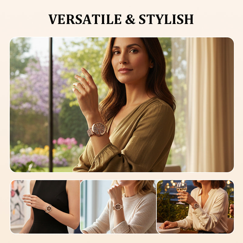 ✨🎅Last-Minute Christmas Offers 🎄⏰Elegant Iridescent Dial Waterproof Women's Quartz Watch