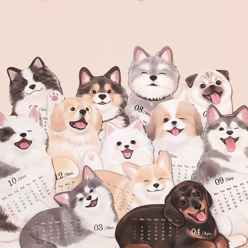 ⚡50% OFF😻3D Cats & Dogs Desk Calendar