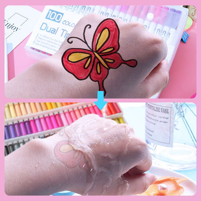 120 Colors Washable Dual-tip Painting Pens