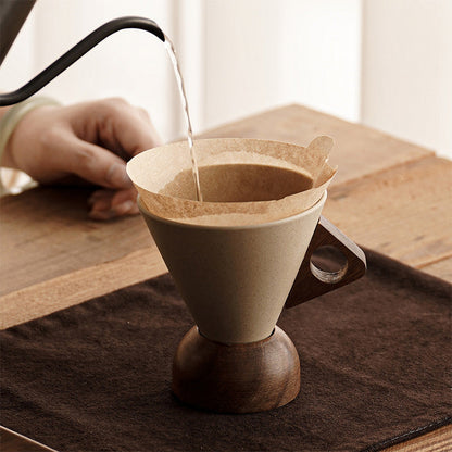 🎄 Christmas Sale: Up to 50% Off!🎁Vintage Coffee Mug with Wooden Handle & Saucer