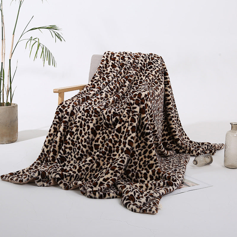 🛋️Home Comfort Pick｜Plush Leopard Print Throw Blanket - New Year 50% Off
