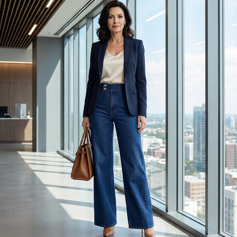 🥂ANNIVERSARY SALE – 50% OFF STOREWIDE🎁Women's High-Waist Wide-Leg Jeans