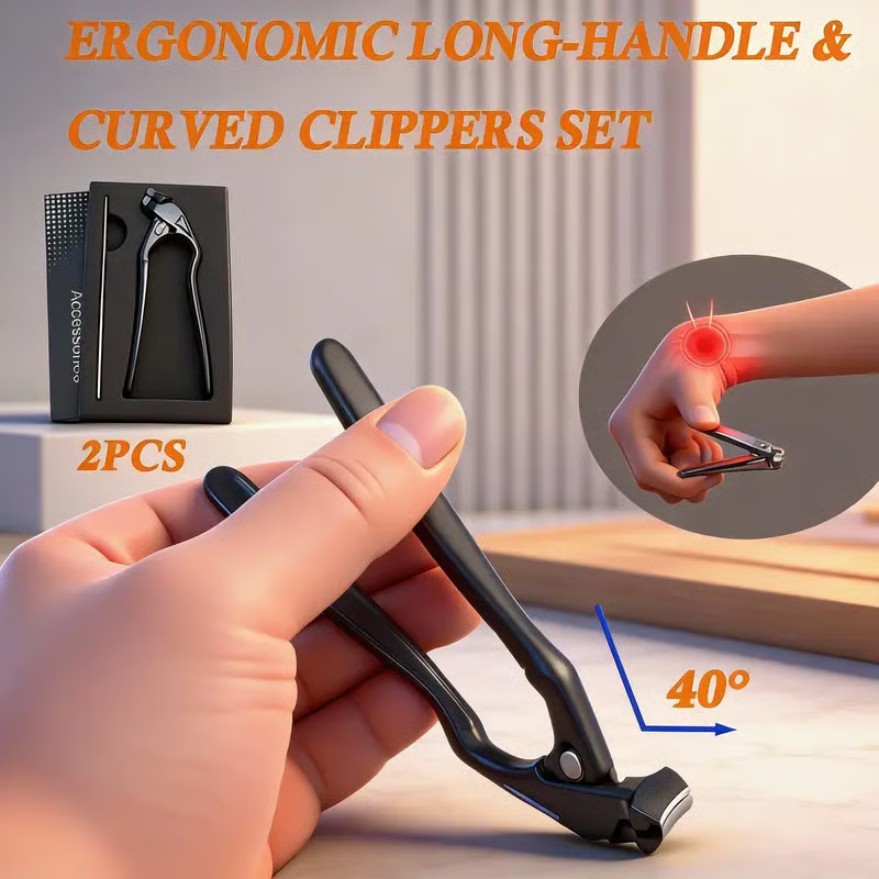 Stainless Steel Ingrown Toenail & Nail Clipper – Wide Jaw, Portable & Strong ✂️🦶✨