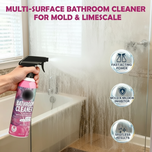 🧼 50% OFF NOW! 🚿 Multi-Surface Bathroom Cleaner – Removes Mold & Limescale, No Scrubbing & Fresh Scent ✨
