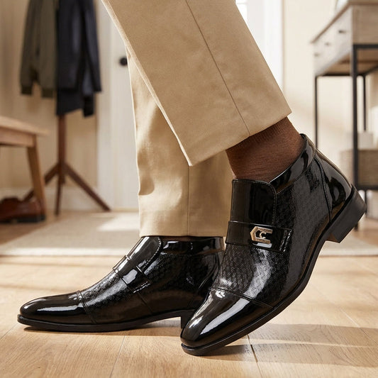 Men's Elegant Shiny PU Leather Shoes