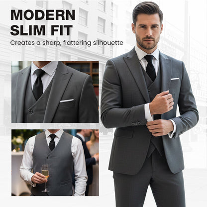 📢📢60%  OFF !! ⏰Men's Slim-Fit 3-Piece Suit Set🕴️