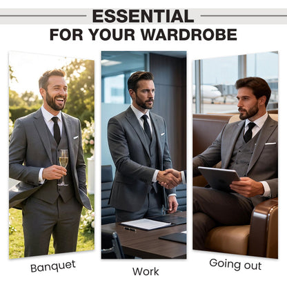 📢📢60%  OFF !! ⏰Men's Slim-Fit 3-Piece Suit Set🕴️