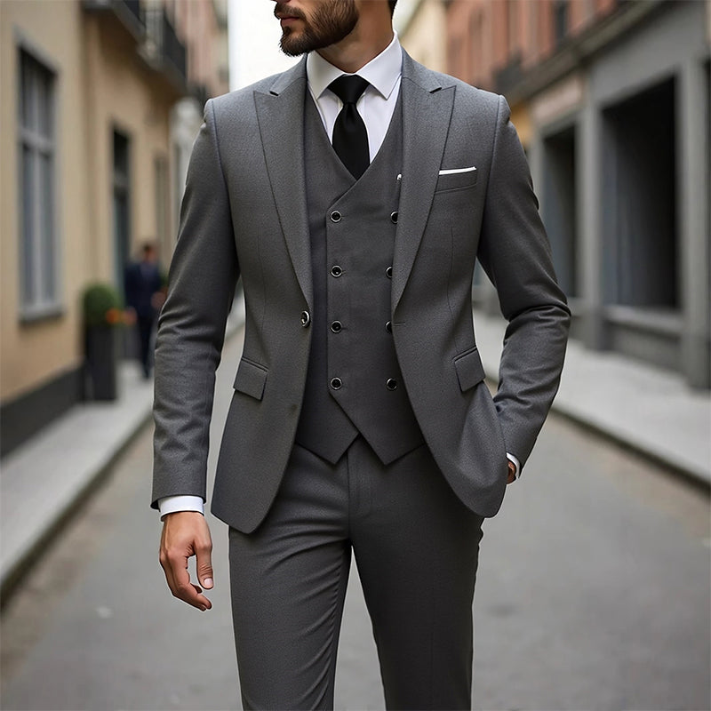 📢📢60%  OFF !! ⏰Men's Slim-Fit 3-Piece Suit Set🕴️