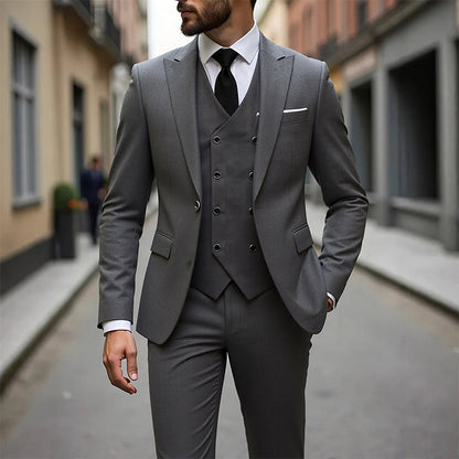 📢📢60%  OFF !! ⏰Men's Slim-Fit 3-Piece Suit Set🕴️