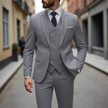📢📢60%  OFF !! ⏰Men's Slim-Fit 3-Piece Suit Set🕴️