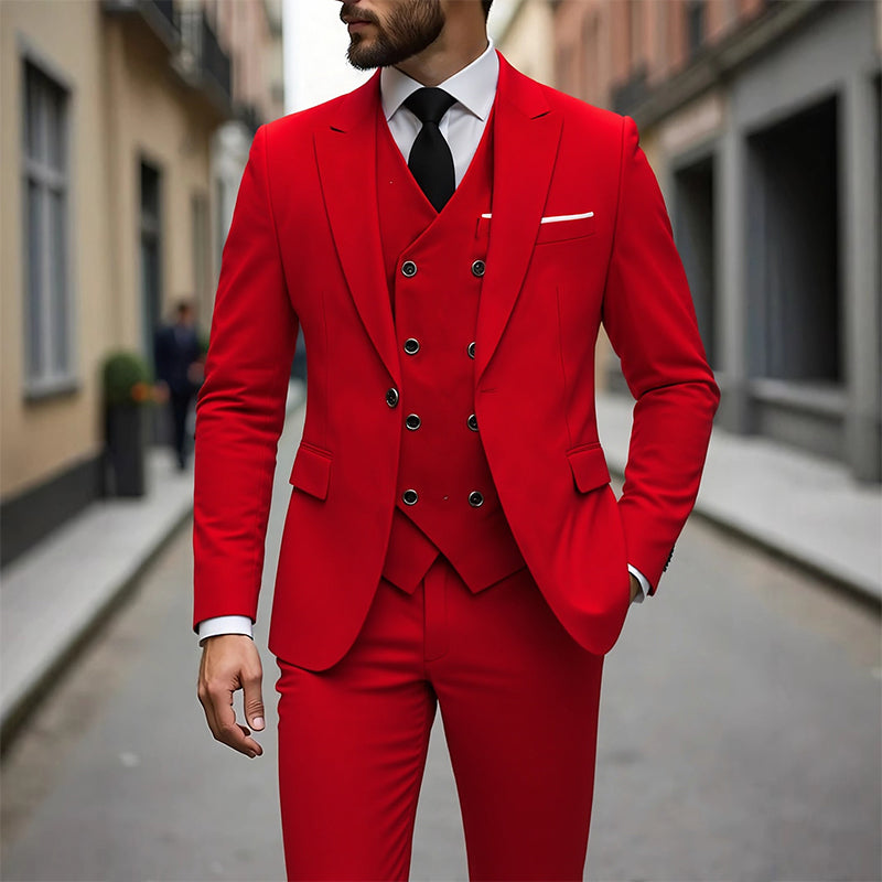 📢📢60%  OFF !! ⏰Men's Slim-Fit 3-Piece Suit Set🕴️