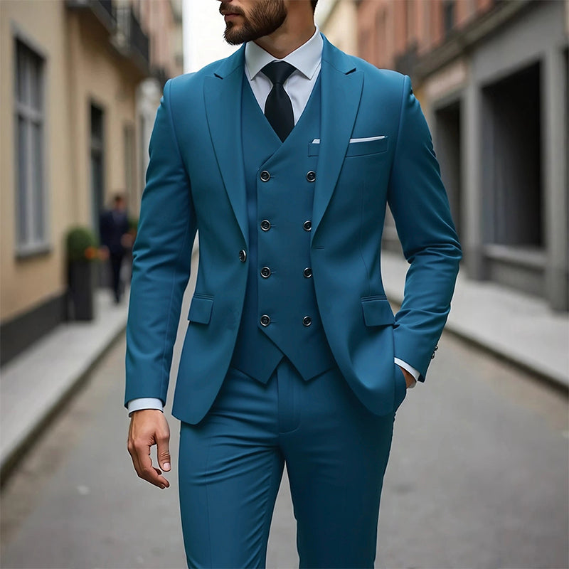 📢📢60%  OFF !! ⏰Men's Slim-Fit 3-Piece Suit Set🕴️