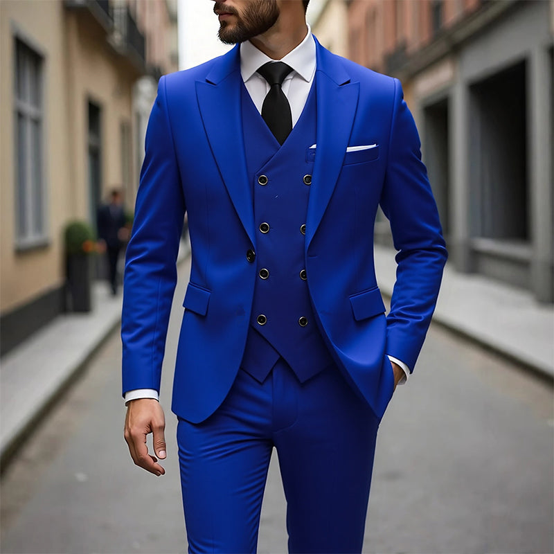 📢📢60%  OFF !! ⏰Men's Slim-Fit 3-Piece Suit Set🕴️