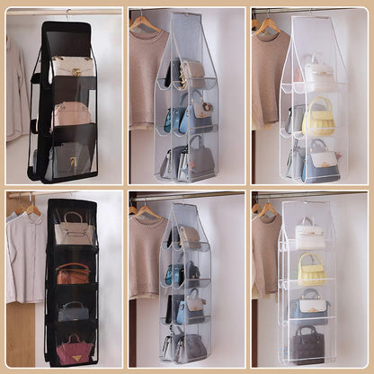 Hanging Handbag Dust-Proof Organizer with 6/8 Large Pockets