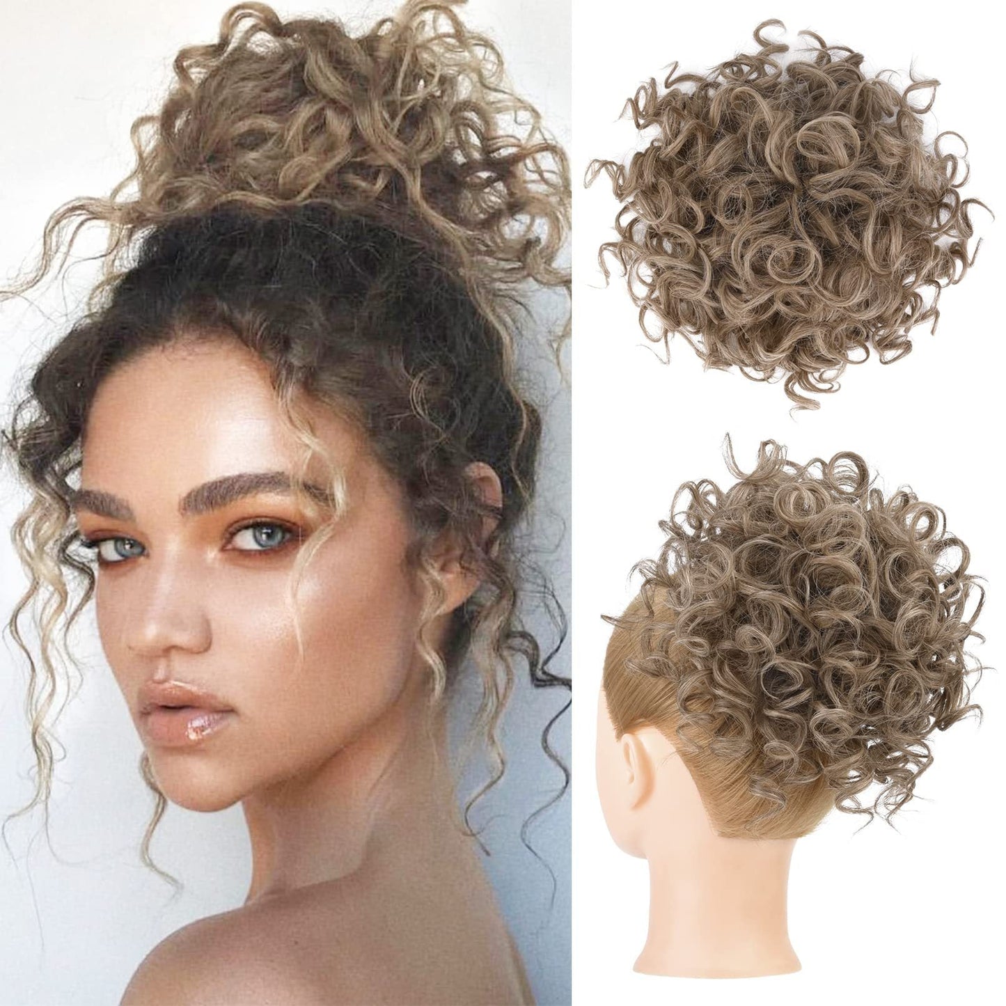 🔥Hot Sale 14.99🔥Elastic Drawstring Loose Short Curly Bun（50% OFF）