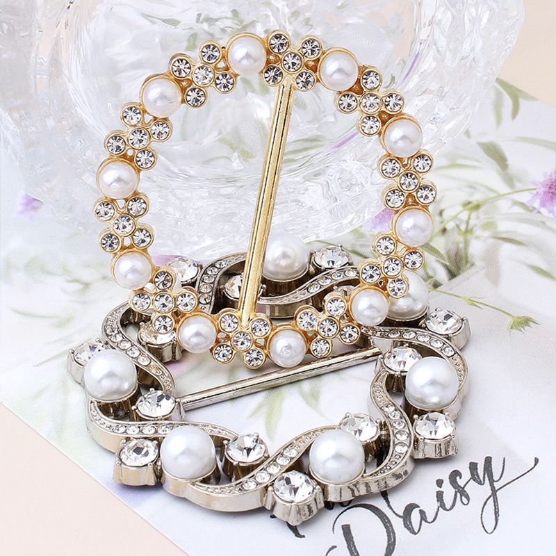 Classic All-match Pearl Rhinestone Buckles