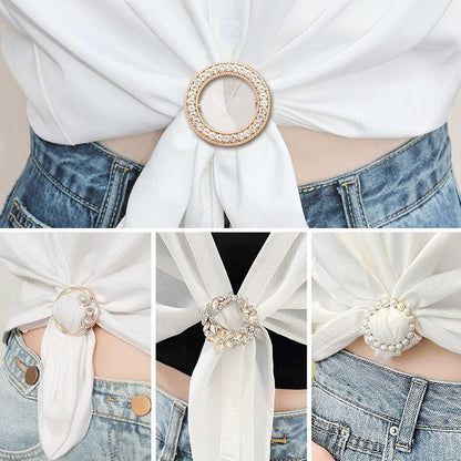 Classic All-match Pearl Rhinestone Buckles