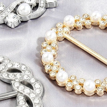 Classic All-match Pearl Rhinestone Buckles