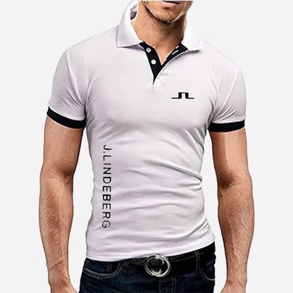 Men’s Summer Casual Lapel Short-sleeve T-shirt