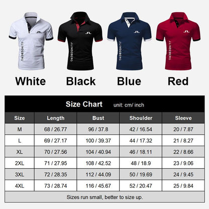 Men’s Summer Casual Lapel Short-sleeve T-shirt