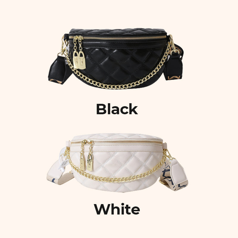 Fashion Elegant Waist Crossbody Checker Bag