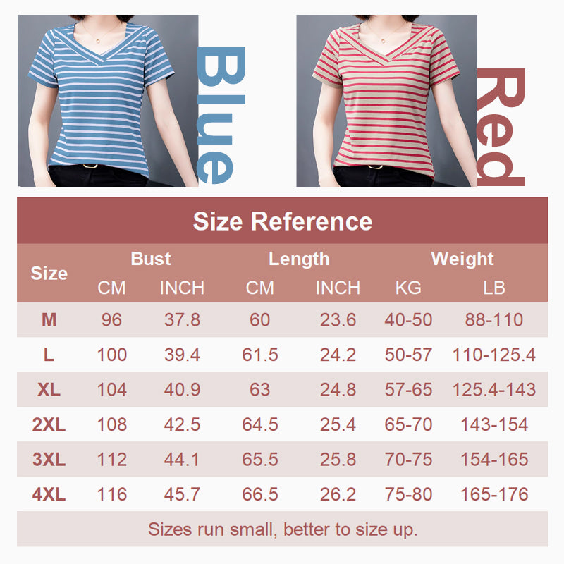 Summer Women’s Simple Striped Classic T-Shirt