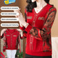 Stylish V-neck Rhinestone-embellished Top For Autumn