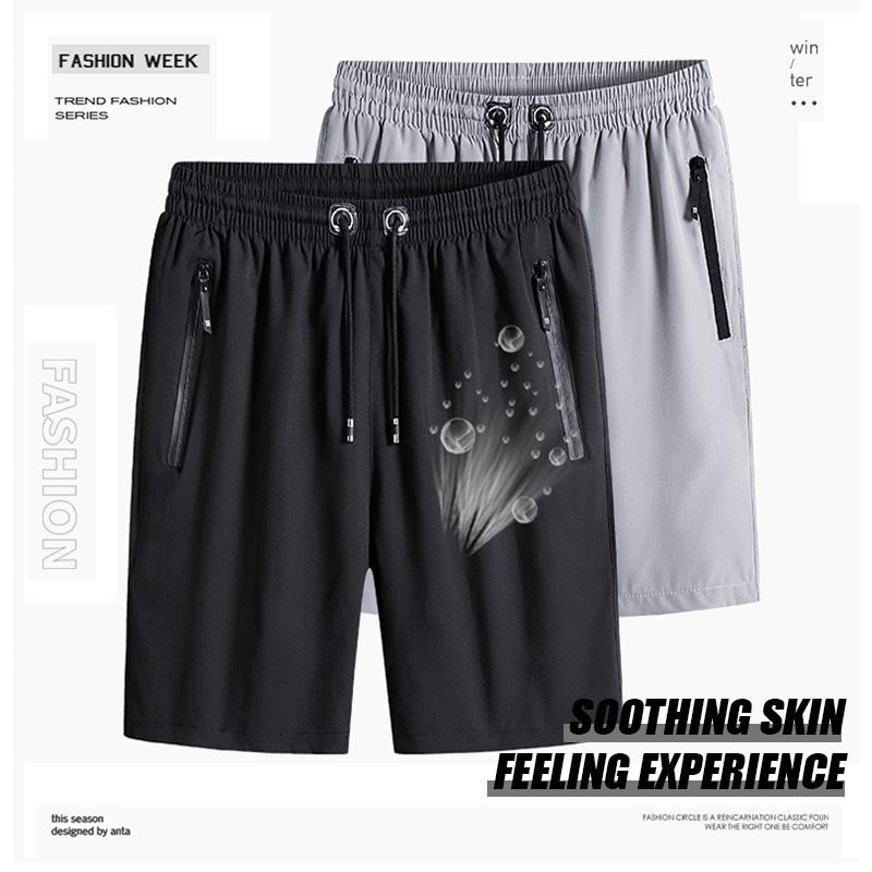 【BUY 1 GET 1 FREE】Men's Plus Size Ice Silk Stretch Shorts