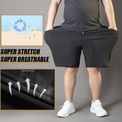 【BUY 1 GET 1 FREE】Men's Plus Size Ice Silk Stretch Shorts